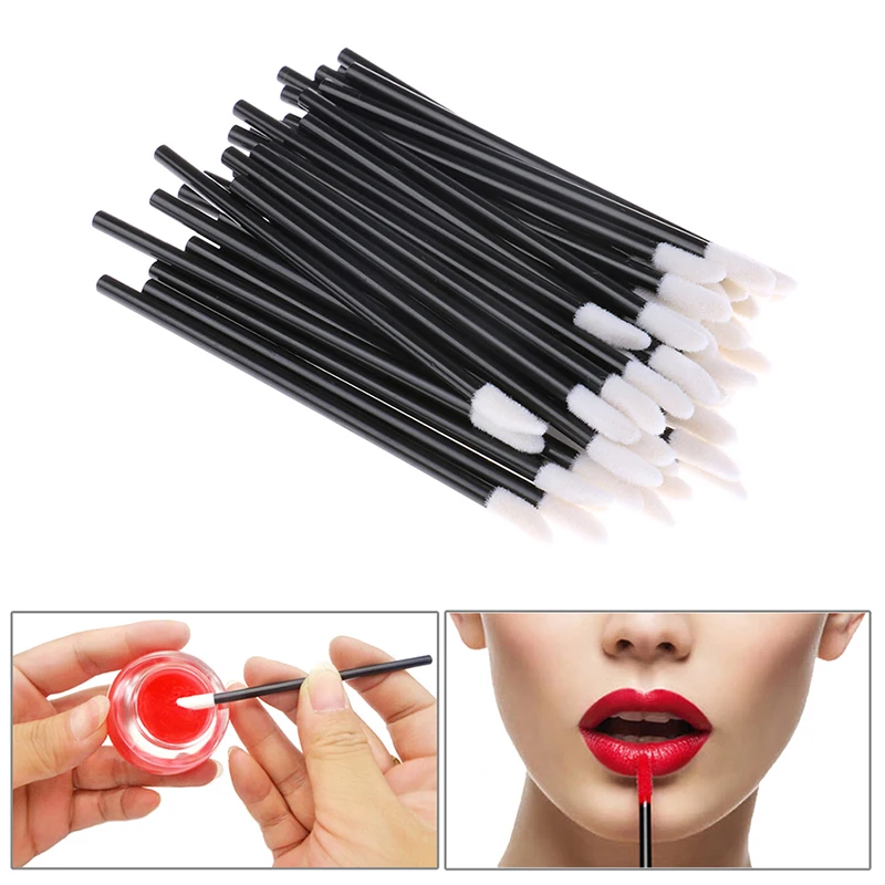 100pcs Maquillage Mascara Wands Lip Brush Pen Cleaner Cleaning Eyelash Disposable Makeup Applicators Make Up Brushes Set |