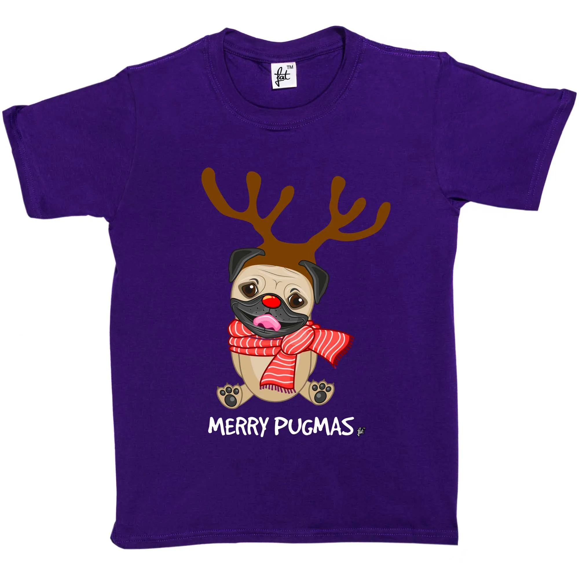 Для мужчин модная футболка Merry Pugmas Рождество Мопс носит оленьи рога для мальчиков