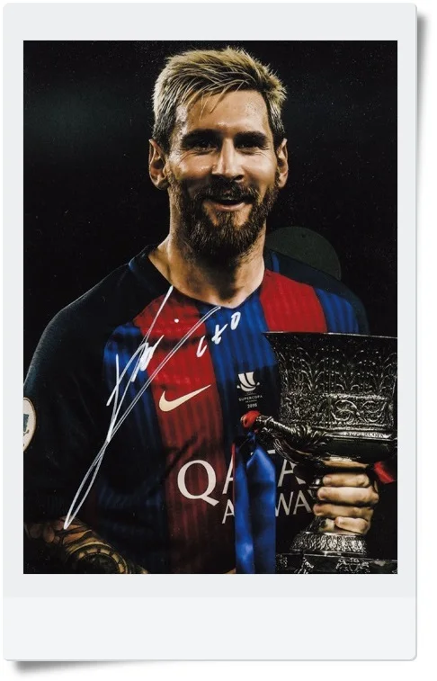 Оригинальная фотография с автографом Lionel Messi 7 дюймов 5 вариантов на выбор