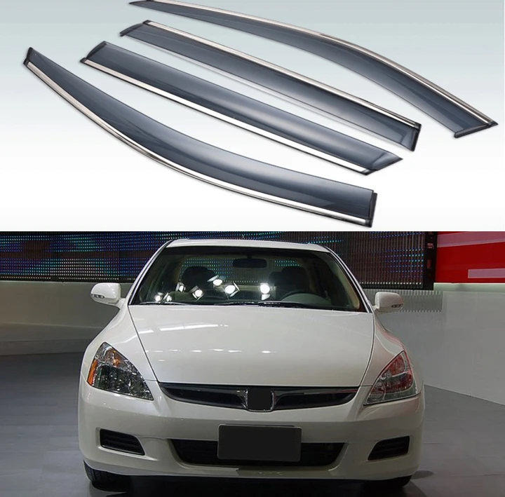 Для Honda Accord 2 4 MK7 2004 2007 пластиковый Наружный козырек вентиляционные оттенки Защита