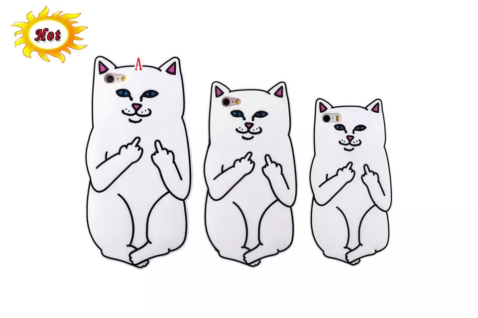 Мягкий силиконовый чехол C ku Ripndipp объемный Карманный с мультяшным котом для IPhone 8 7