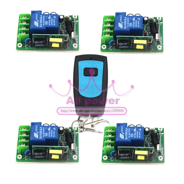 

0-150M 85v to 250V 315MHZ high power single channel RF switch/Remote controls for motor/water pump/lighting controlling