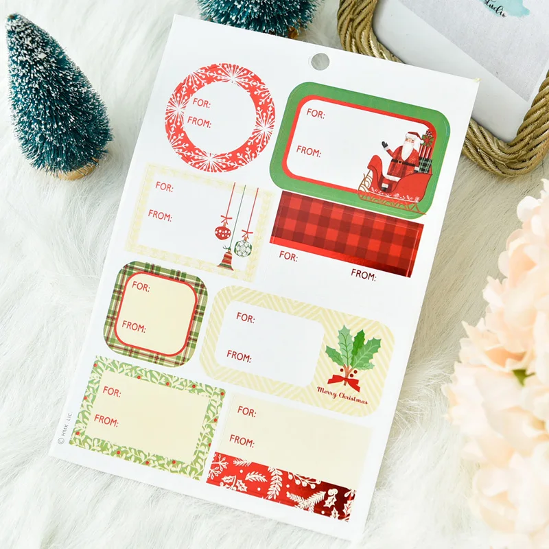Рождественские самоклеящиеся наклейки-планировщики для скрапбукинга рукоделия