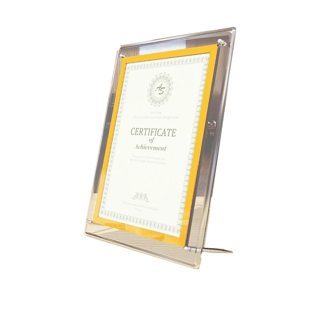 Настенные и настольные акриловые оргстекловые фоторамки PF048|certificate frame|picture framephoto
