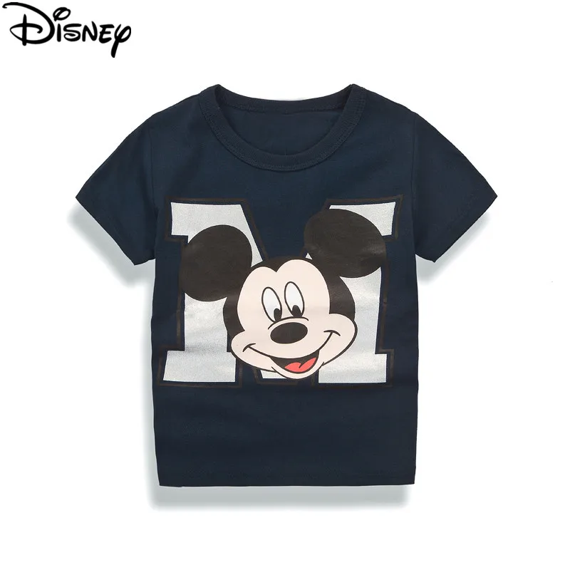 Disney Микки и Минни Маус летняя футболка с коротким рукавом мотоцикл 100% хлопок