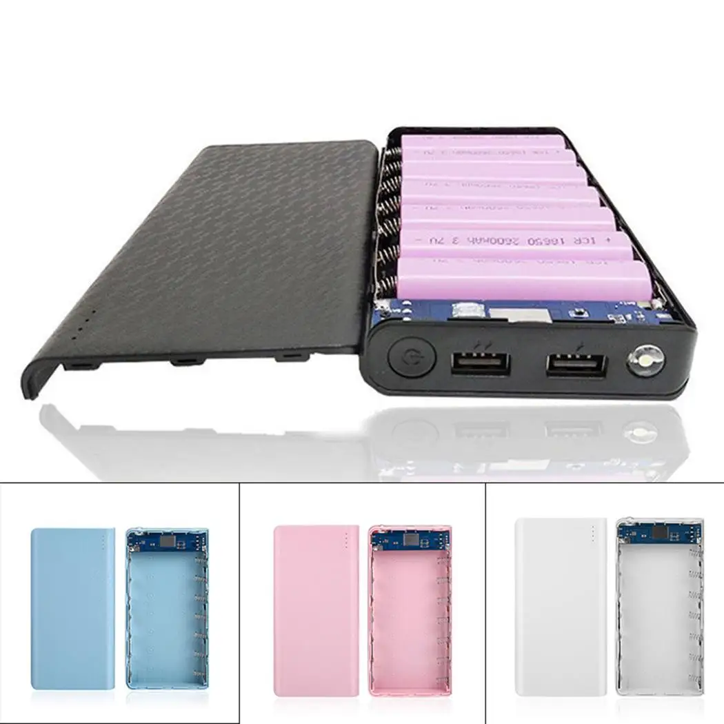 Портативный светодиодный индикатор 18650 с двумя портами usb power Bank|Аксессуары для