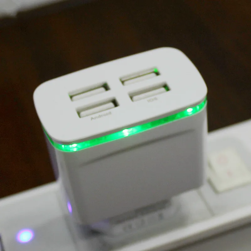 Зарядное устройство Moonbiffy с 4 USB-портами портативное для быстрой зарядки