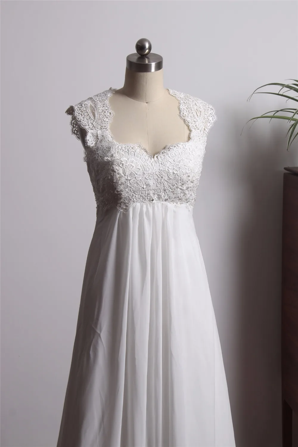 Простое Элегантное летнее пляжное свадебное платье недорогой халат для свадьбы