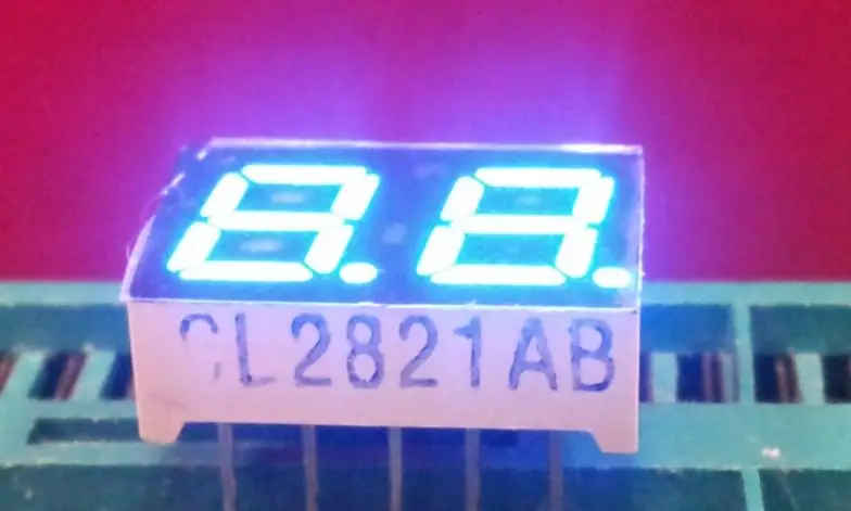 0 28 &quotдюймовый общий катод 2821BB 7 сегмент синий светодиодный дисплей 2 цифры | Лампы