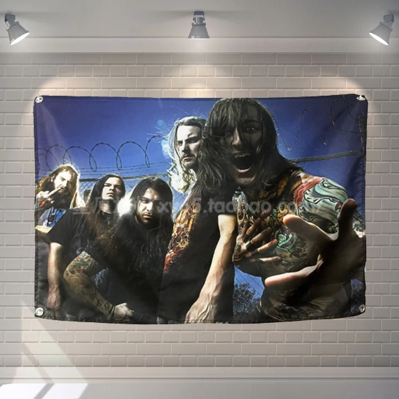 &quotSuicide Silence&quot Рок постер музыкальной группы баннер 4 отверстия Висячие флаги 56х36