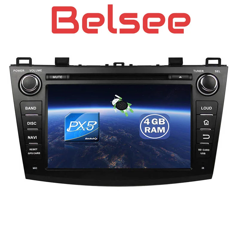 Автомагнитола Belsee для Mazda стерео система на Android 2009 с IPS экраном 8 ядер 2 Din Bluetooth GPS