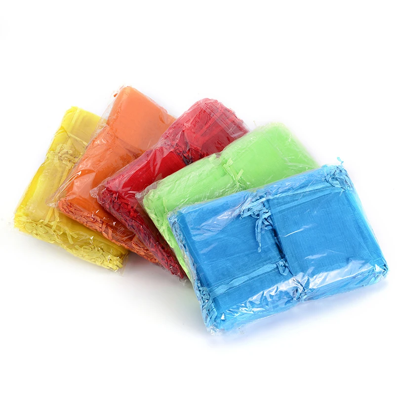 

Hot Selling Wholesale 500pcs/lot 10*15cm Organza Bag Mix Colors Wedding Candy Package bag Gift Bags Wrapping Packing Bag