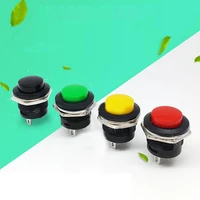 10pcs r13 507 reset switch push button switch 2 pins round switch non self locking switch 3a 250v ac 6a25v ac