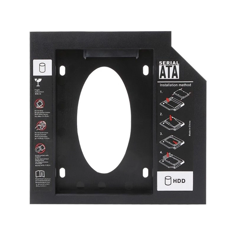 2019 Universal Plastic HDD Caddy 12.7mm SATA 3.0 2.5&quot SSD Case For Laptop CD DVD ROM | Электроника