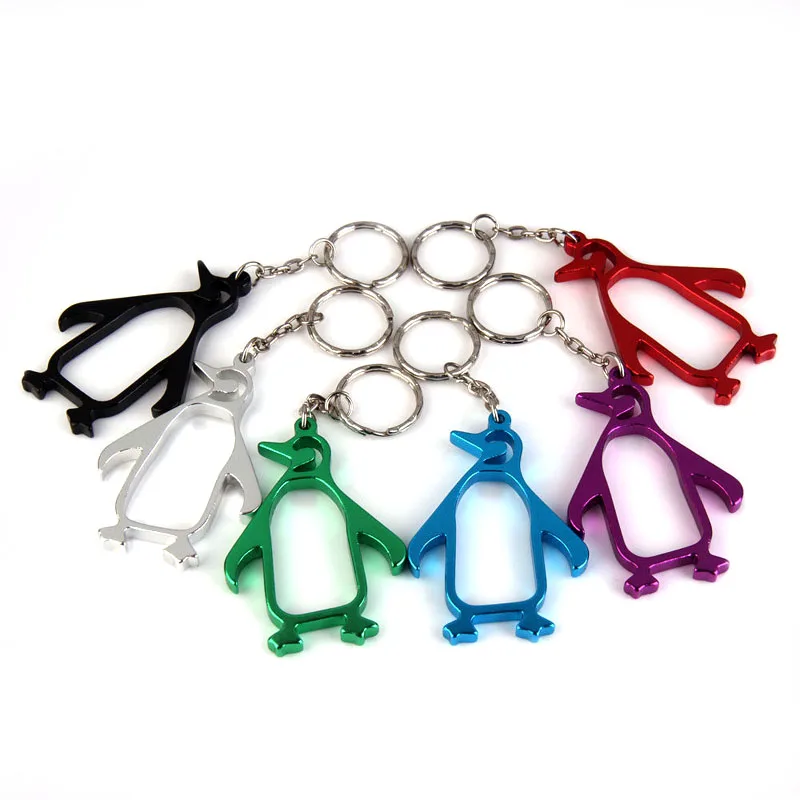 

Lot 10pcs Cute Gadgets Penguin Shaped Beer Opener Aluminum Alloy Bottle Opener Keychains Outdoor Camping Tools