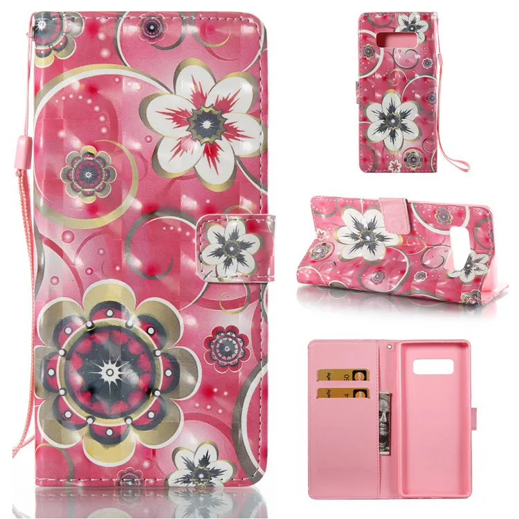 2017 новейший 3D роскошный Флип Магнитный кошелек кожаный чехол с держателем карты