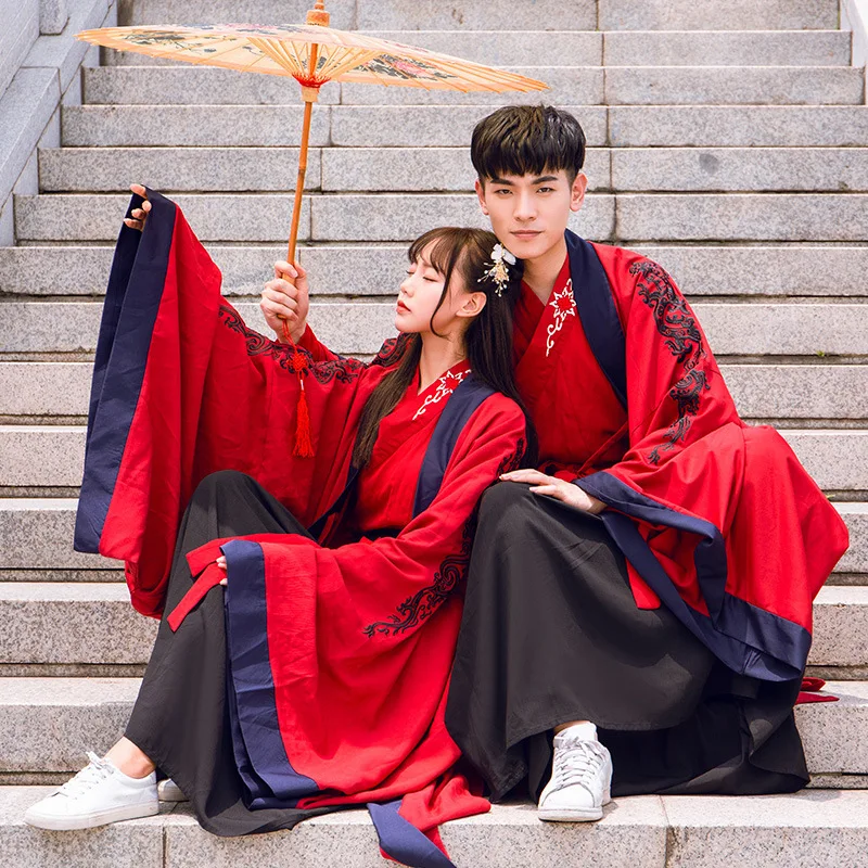 Hanfu Женский китайский костюм Китайский народный танец костюмы hanfu унисекс народное платье китайское свадебное платье Косплей Костюм плащи