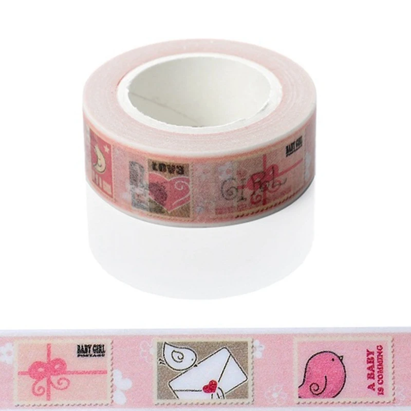 

10m*15mm Creative Love Theme Washi Tape DIY Decoration Scrapbooking Planner Masking Tape Kawaii Stationery Adhesive Tape 1 PCS