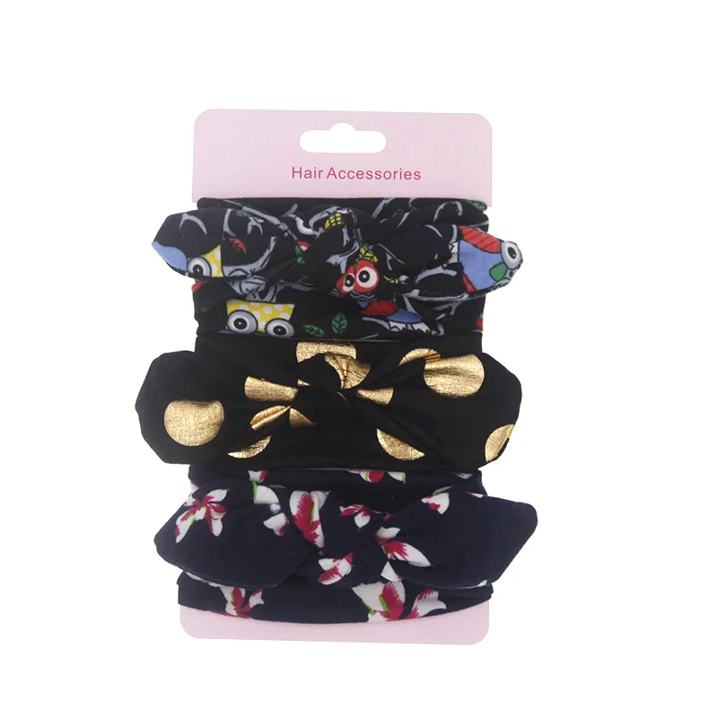 3pcs/Set Hot Sale Girl Elastic Hairband Children Hair Wear Kids Headwear Bow-Knot Headband Baby Accessories Wowsorie021 | Аксессуары для