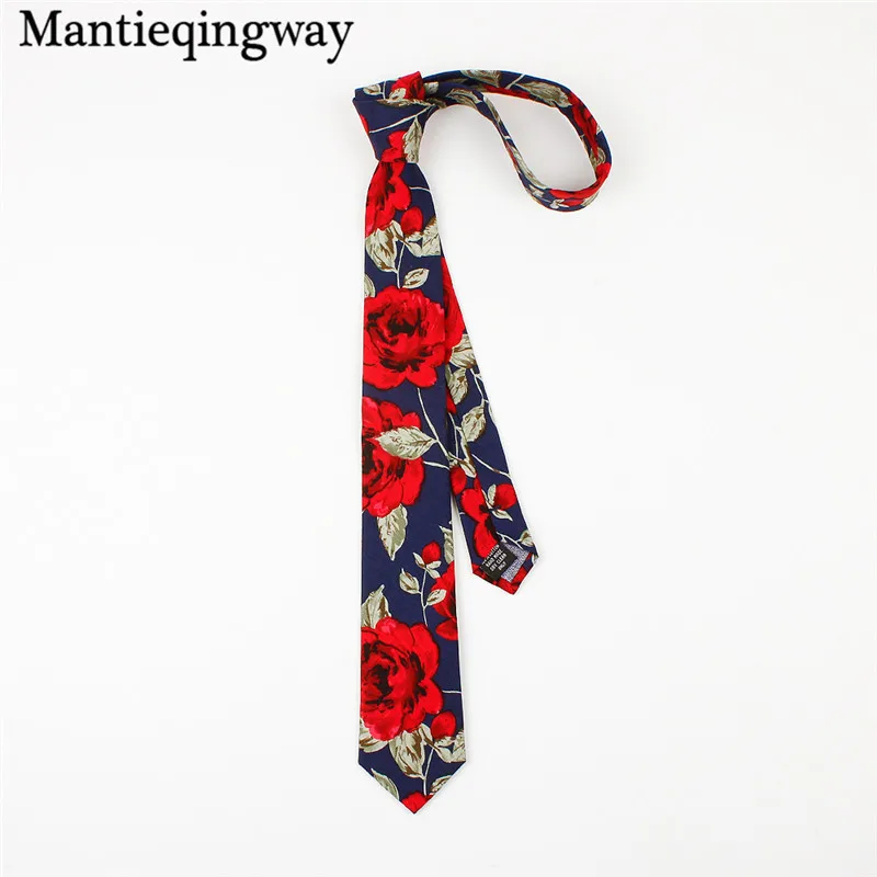 Mantieqingway 6-6,5 см хлопковый галстук для мужчин и женщин обтягивающий Свадебный Цветочный галстук галстуки-бабочки аксессуары Faashion Повседневная Шея галстук тонкий Gravatas