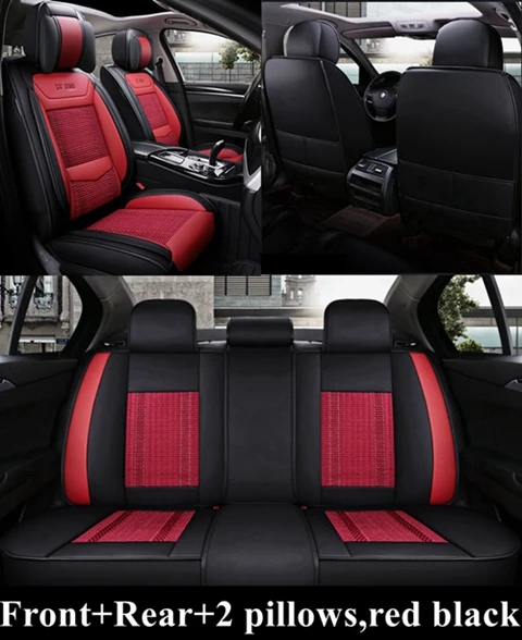 red black luxury Автомобильные чехлы на сиденья для Audi a1 a3 a4 a5 a6 a7 a8 a4L a6L q2 q3 q5 q7 a4 b8 a4 b6 a3 8 p a4 b7 a6 c6 Alfa Romeo 159 Lada granta Веста - Название цвета: red black luxury