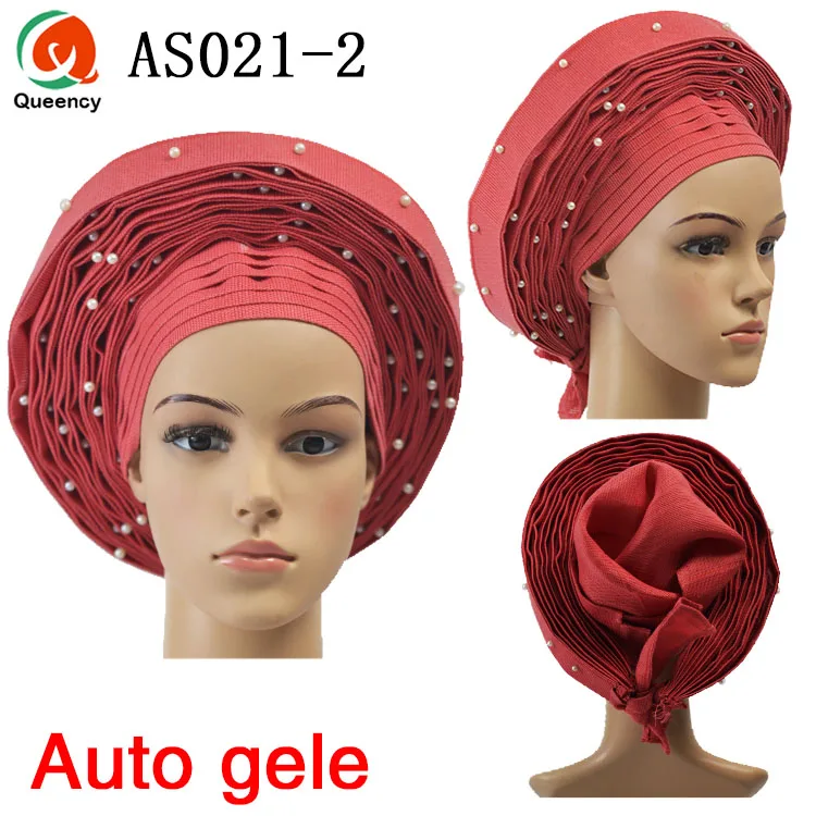 Queency африканские готовые женские Aso oke авто геле головной убор для свадьбы