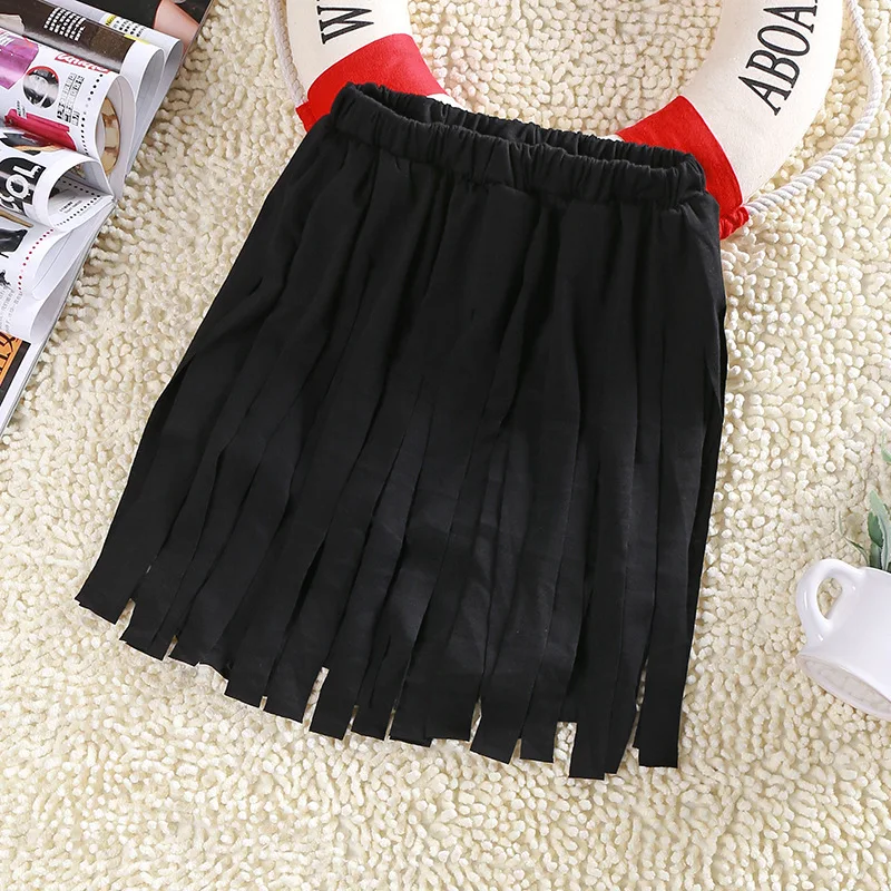 Новинка 2017 года летняя модная юбка с цветочным рисунком для девочек + черный