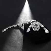 statement mens big tiger brooch jewelry silver color animal women dress coat suit men decoration safety pin metal broach broch