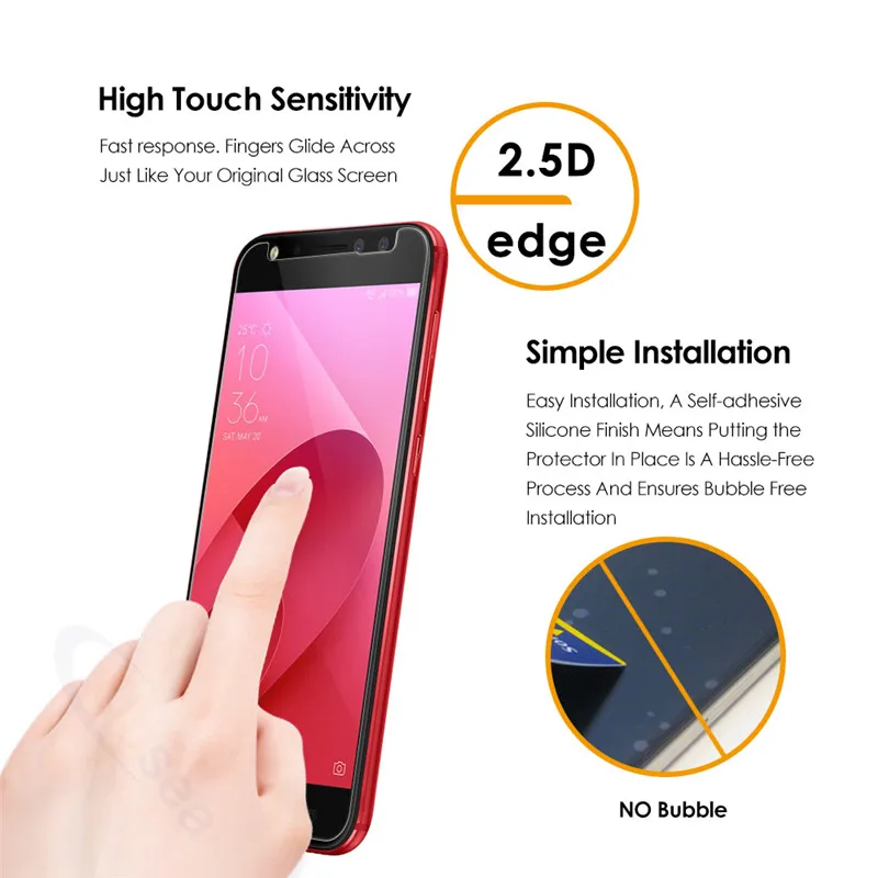 Qosea For Asus Zenfone 4 Selfie Pro ZD552KL Tempered Glass 9H Ultra-thin Clear Protective Film Screen Protector | Мобильные телефоны