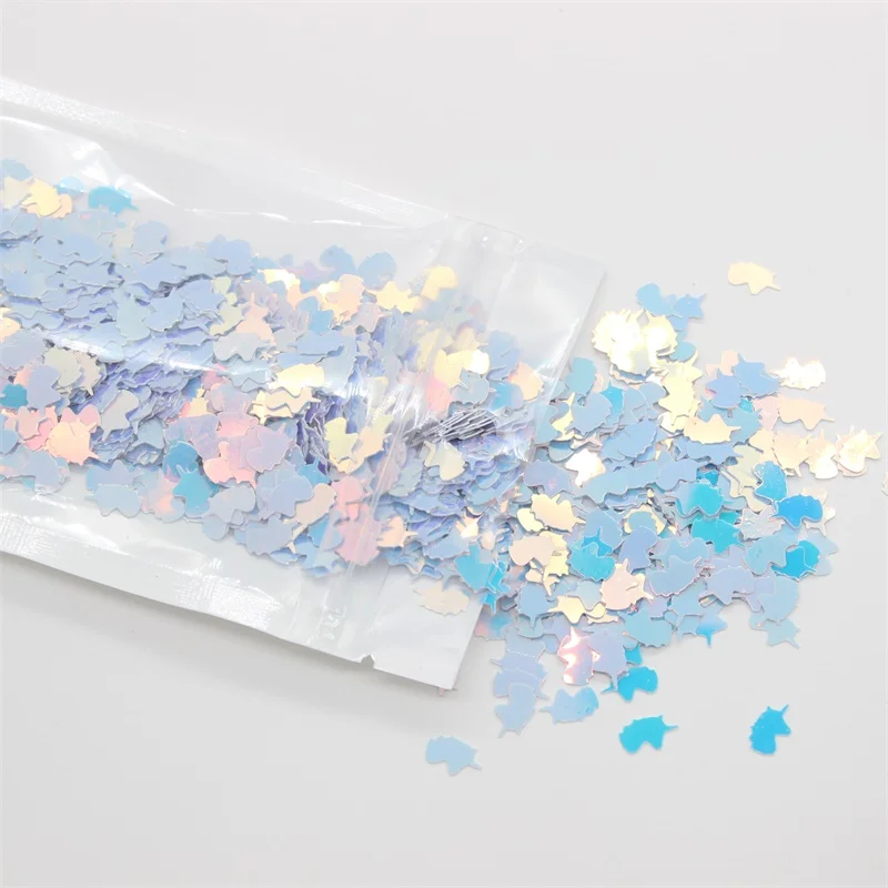 color1 Ksccraft многоцветный ed Единорог форма блестки ПВХ плоский для DIY Изготовление карт крафт цветная коллекция - Цвет: color1