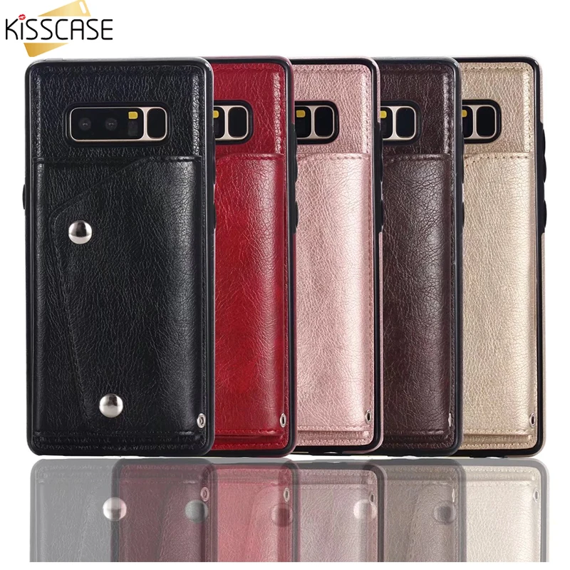 Чехол из искусственной кожи KISSCASE для Samsung Galaxy S9 S8 Plus S7 Edge Note 9 8 ретро чехлы