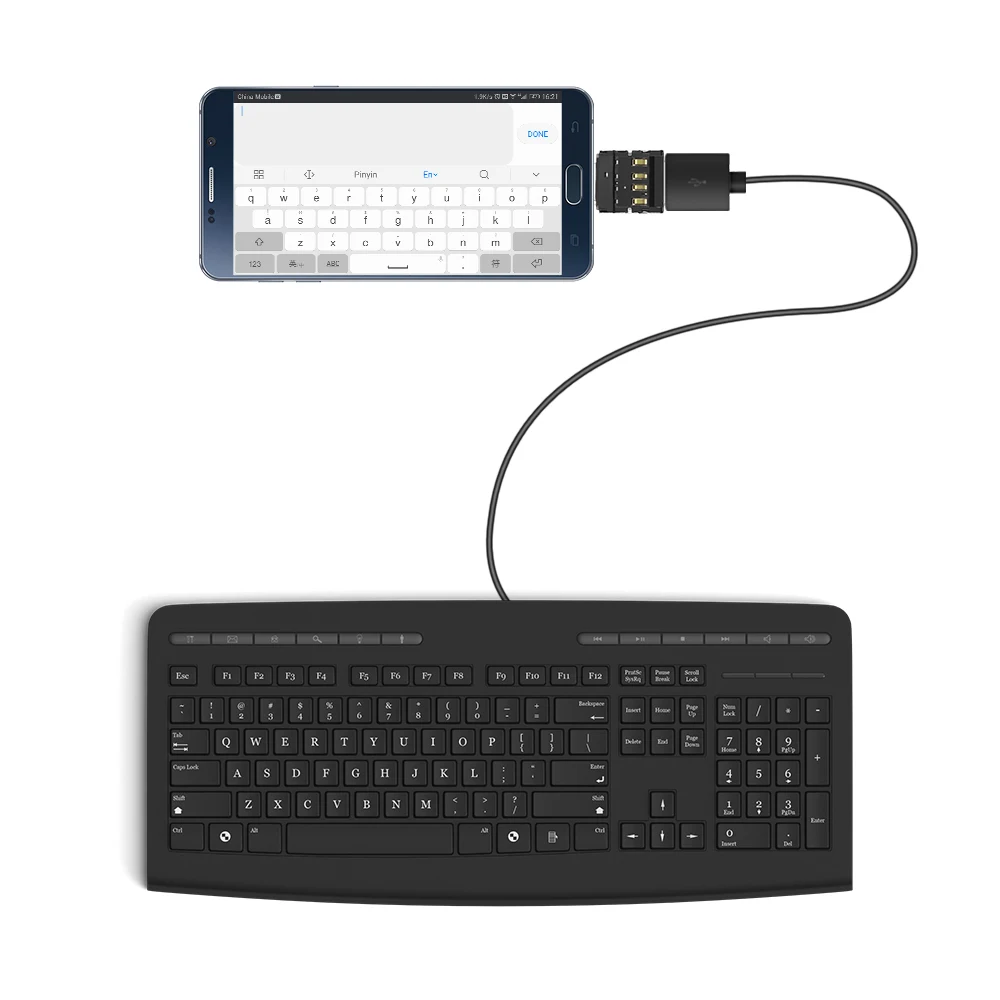 Адаптер коннектор POWSTRO Type C к USB OTG для флеш накопителя S8 Note8 телефона