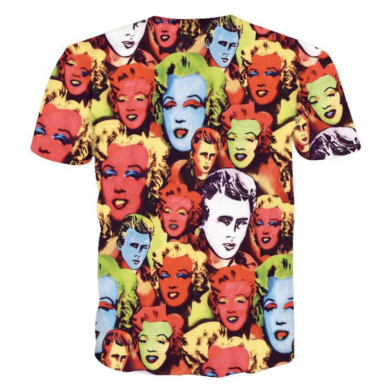 Новая парная футболка женская мода 3D принт много Аватар Мэрилин Монро
