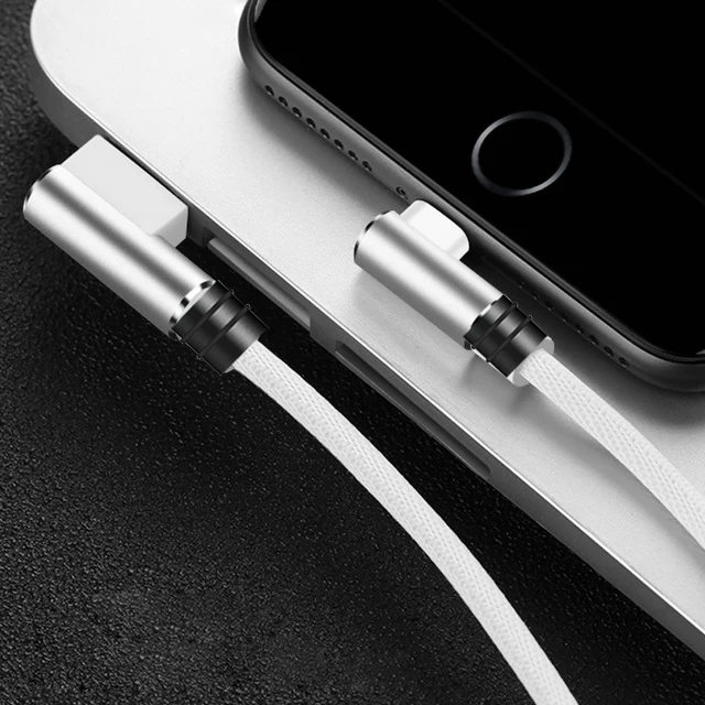 White REZ Тип-C кабель 90 градусов быстрая зарядка USB кабель L Форма данных шнур Зарядное устройство для samsung S9 плюс xiaomi huawei P10 P9 - Цвет: White