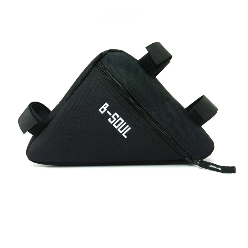 B-SOUL Waterproof Triangle bags Bicycle Front Frame Bag Cycling Bike Tube Pouch Holder Saddle Panniers With hook loop Practical | Спорт и