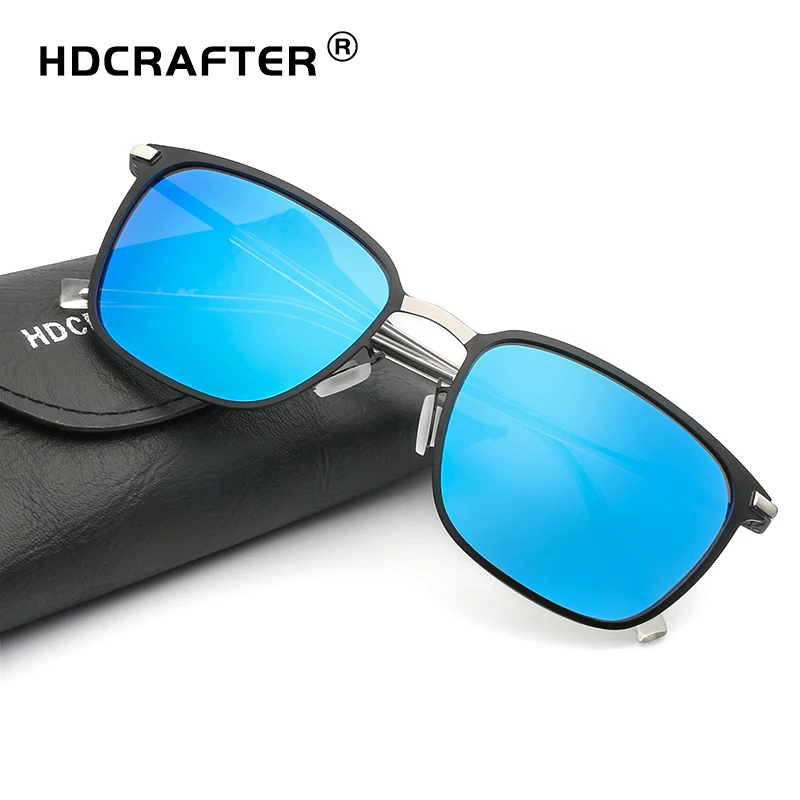 Квадратные большие солнцезащитные очки HDCRAFTER Мужские поляризационные 2018