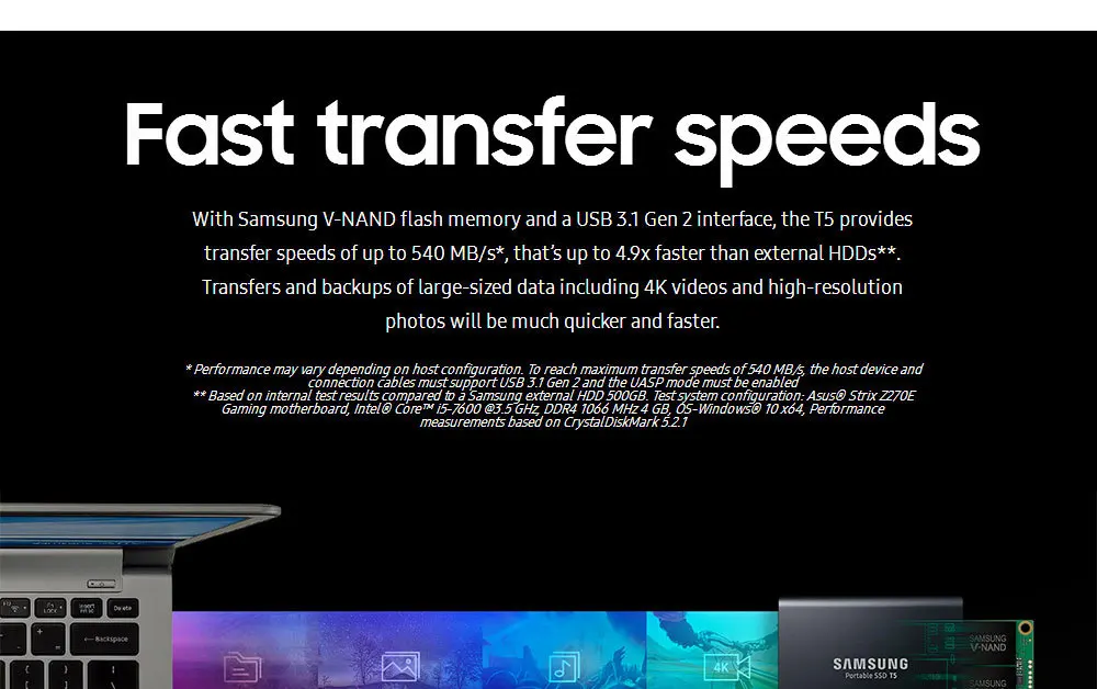 SAMSUNG T5 SSD HDD 250 ГБ 500 ГБ 1 ТБ портативный Топ внешний HD накопитель USB 3,1 для настольного ноутбука ПК Внешний жесткий диск