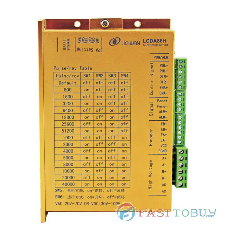 NEMA34 Closed-Loop Stepping Motor Drive Kit 20-70VAC/30~100VDC 2 Phase 6A 3Nm 86mm for Wire-stripping Machine LC86H260+LCDA86H |