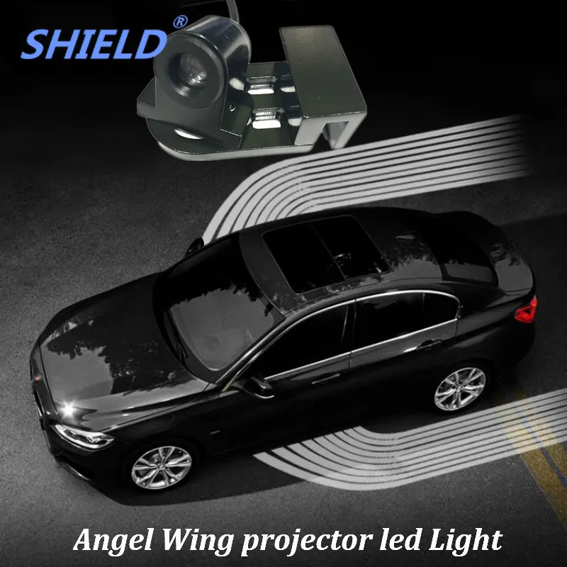 Щит 2 шт. крылья ангела светодиодные фонари логотип проектор автомобиль Led добро