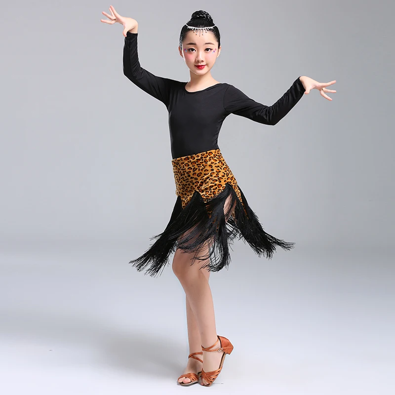 High Quality Children's Latin Dance Clothes New Spring Students Tassel Skirt Show Competition Practice Women | Тематическая