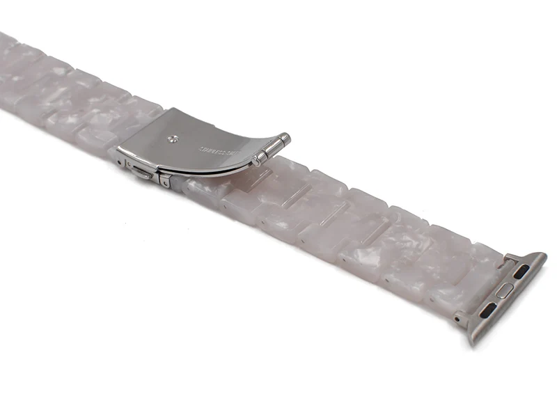 Ремешок из смолы для apple watch, 42 мм, 38 мм, браслет из нержавеющей стали с пряжкой, ремешок cinturino iwatch series 3 2 1, ремешок для наручных часов