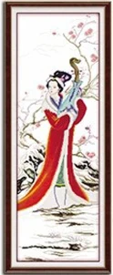 QIANZEHUI, Рукоделие, сделай сам, печать четырех красивых крестиков, серия персонажей, наборы для вышивания крестиком - Цвет: zhaojun