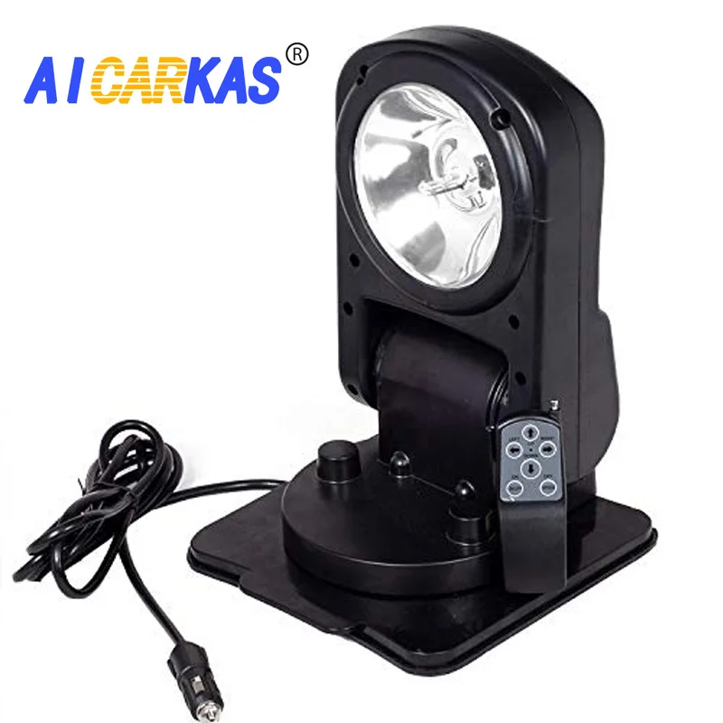 

AICARKAS 12V 24V 55W 6000K HID Xenon Searchlight with Wireless Remote Control Searching Light for Off Road ATV SUV Trucks Boats