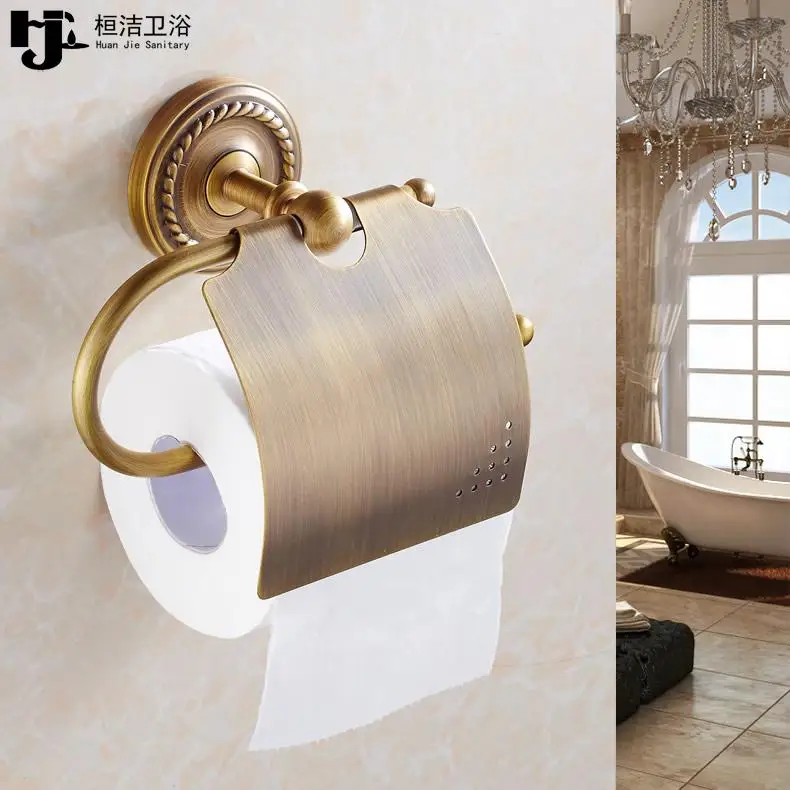 Аксессуары для ванной комнаты из античной латуни набор инструментов с резьбой