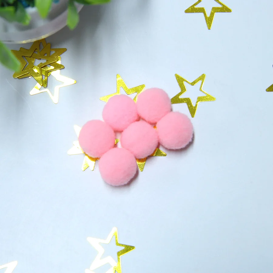pink 200 шт/400 шт 10 мм помпоны шарики для рукоделия принадлежности помпоны ручной работы пушистые плюшевые помпоны для детей DIY Декор принадлежности для рукоделия - Цвет: pink