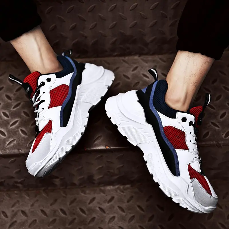 Харадзюку zapatillas hombre Deportiva массивные кроссовки, мужские кроссовки, спортивная женская спортивная обувь, мужская обувь на толстой подошве белого цвета для папы A-241