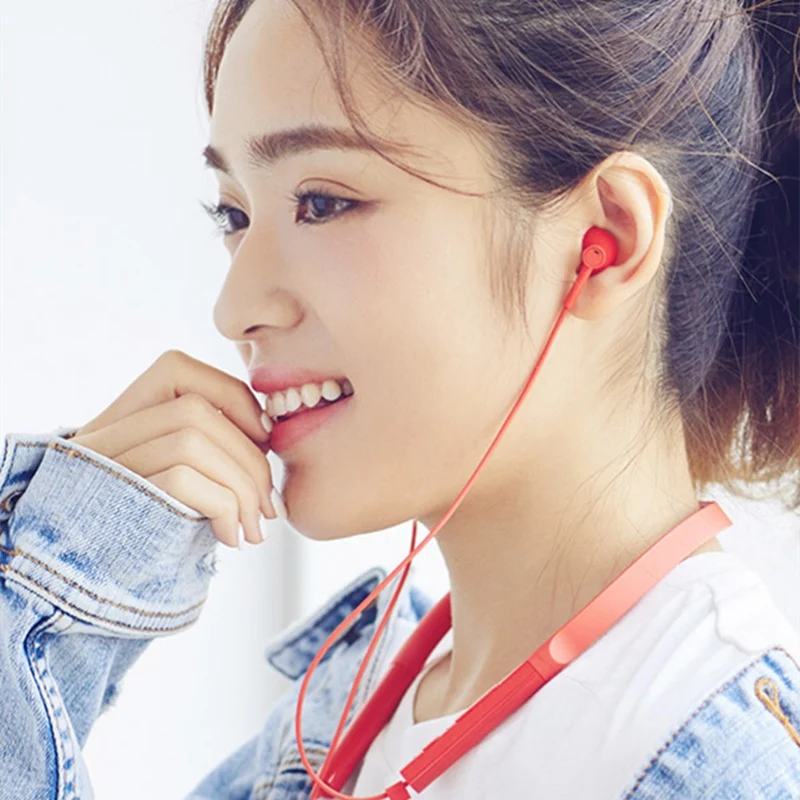 Mi jia Bluetooth воротник гарнитура наушники спортивные беспроводные Bluetooth наушники-вкладыши магнитные mi c Play Dual Dyna mi c наушники