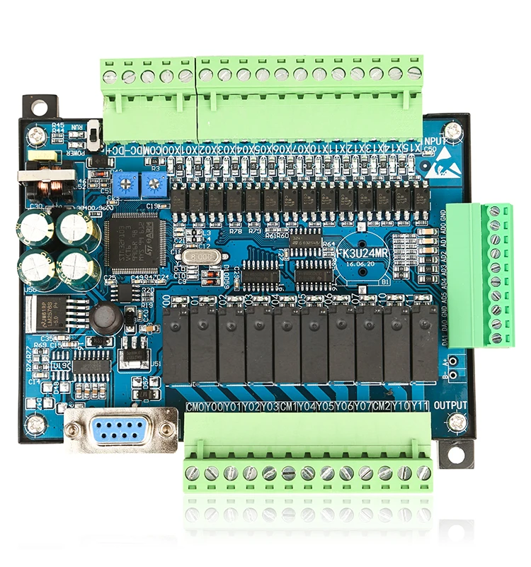 FX1N FX2N FX3U 24MR или 24MT 6AD 2DA PLC RS232 RS485 Modbus RTU 24VDC для Mitsubishi PLC|rtu|rtu modbusplc rtu |
