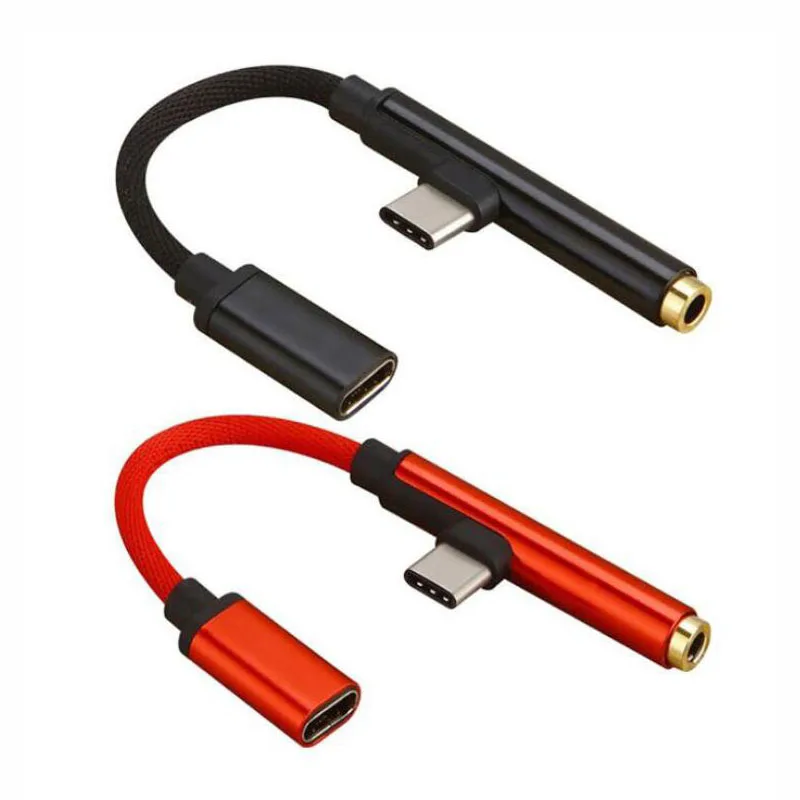 Адаптер для наушников 2 в 1 с USB C на 3 5 мм Aux Тип аудио и зарядный адаптер