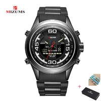 new mizums mens sports watches quartz wristwatches water resistant dual times army military relogio masculino led digital watch